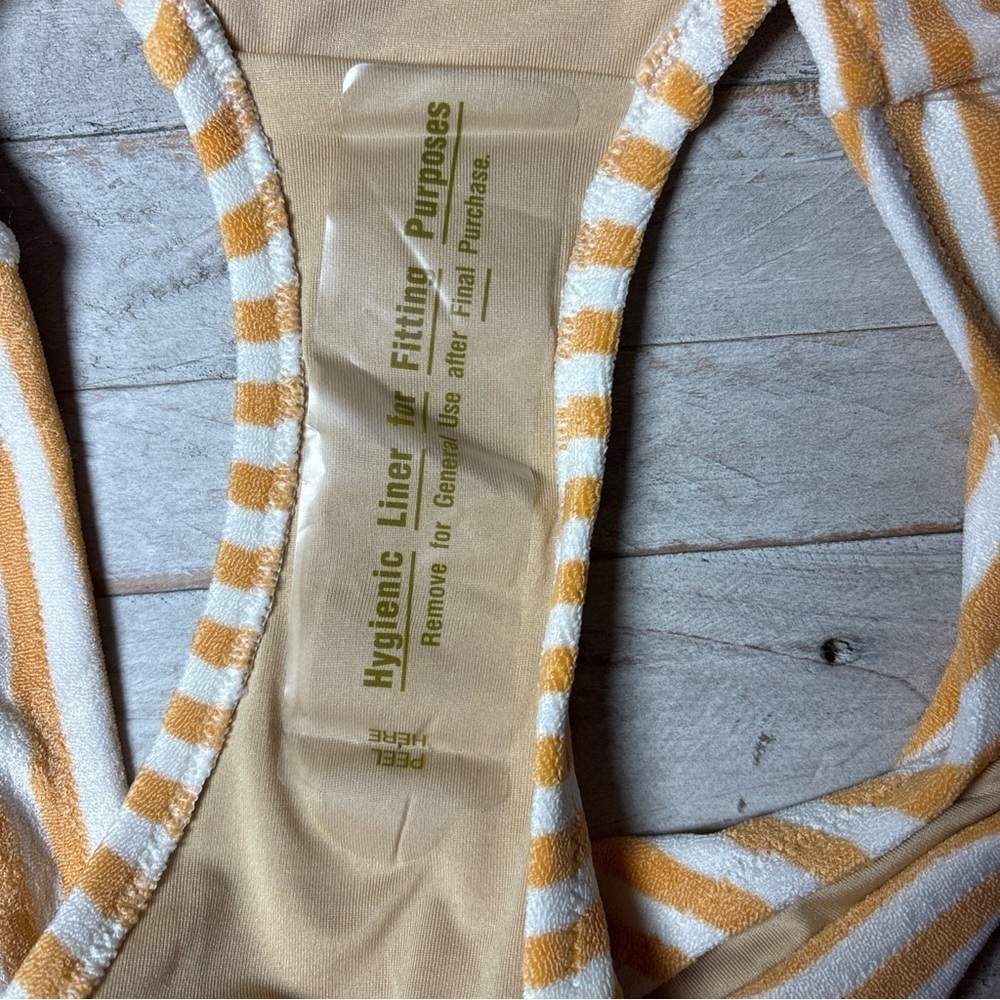 NWT Old Navy Plus Size Orange Striped Terry Classic Low Rise Bikini Bottom 2X - Picture 3 of 15